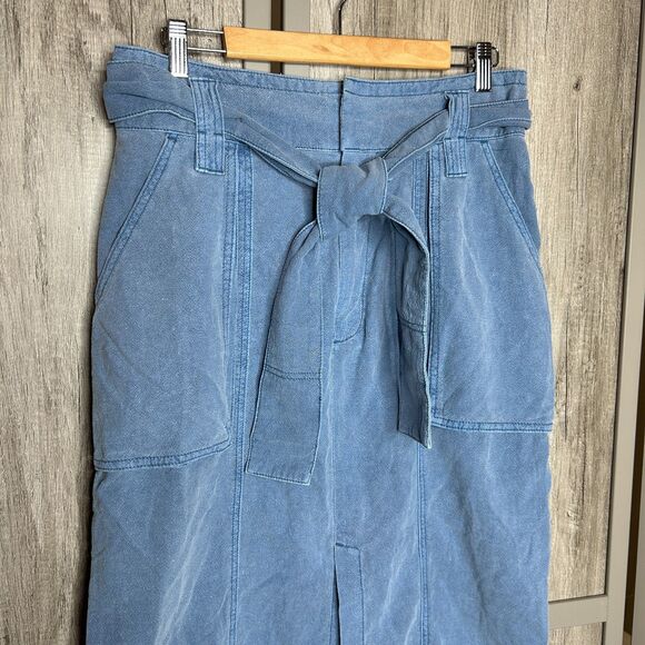 Free People Midi Skirt Catching Feelings Blueberry Pie Size 10 - Picture 8 of 8